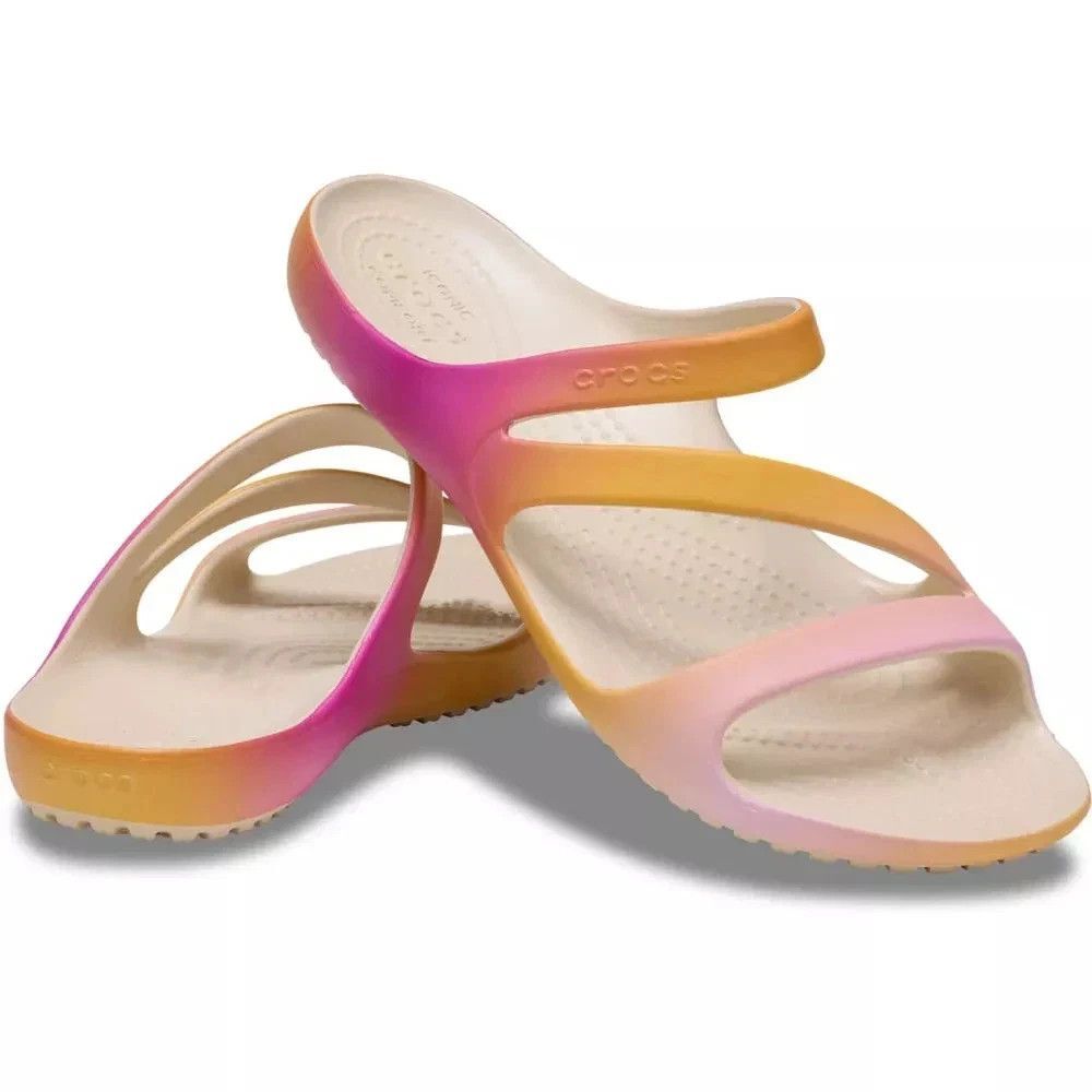 NEW~CROCS Women's Kadee ll Ombre Pink & Orange Gradient Color SZ 8